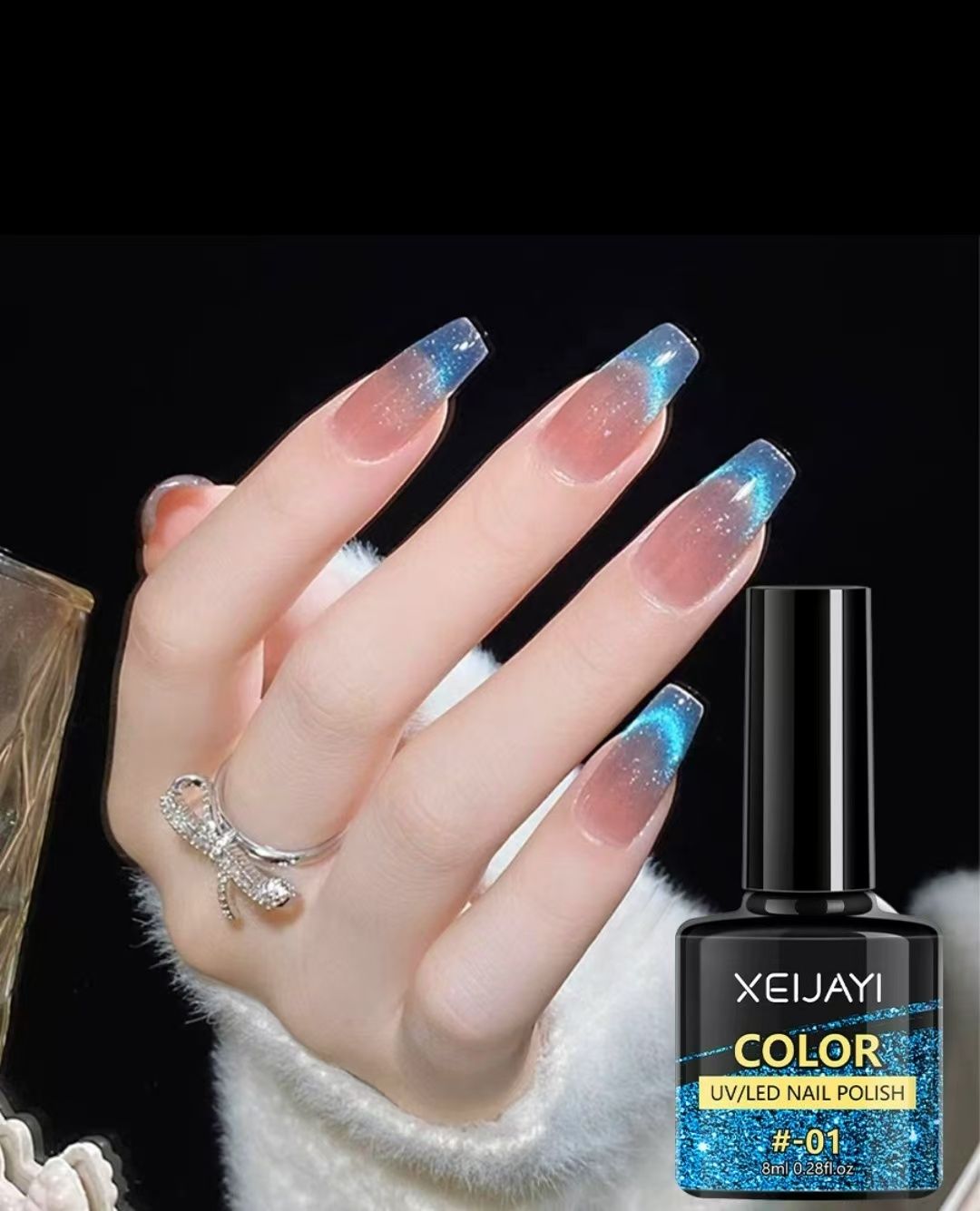 6PCS Cat's Eye Nail Polish Glitter Summer Popular Cat's Eye Gel Varnish Soak UV Gel Nail Polish