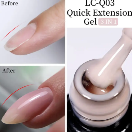 4PCS/Set Quick Extension Gel Set Semi Permanent Nail Art White Clear Nude Gel Nail Polish Set UV Construction