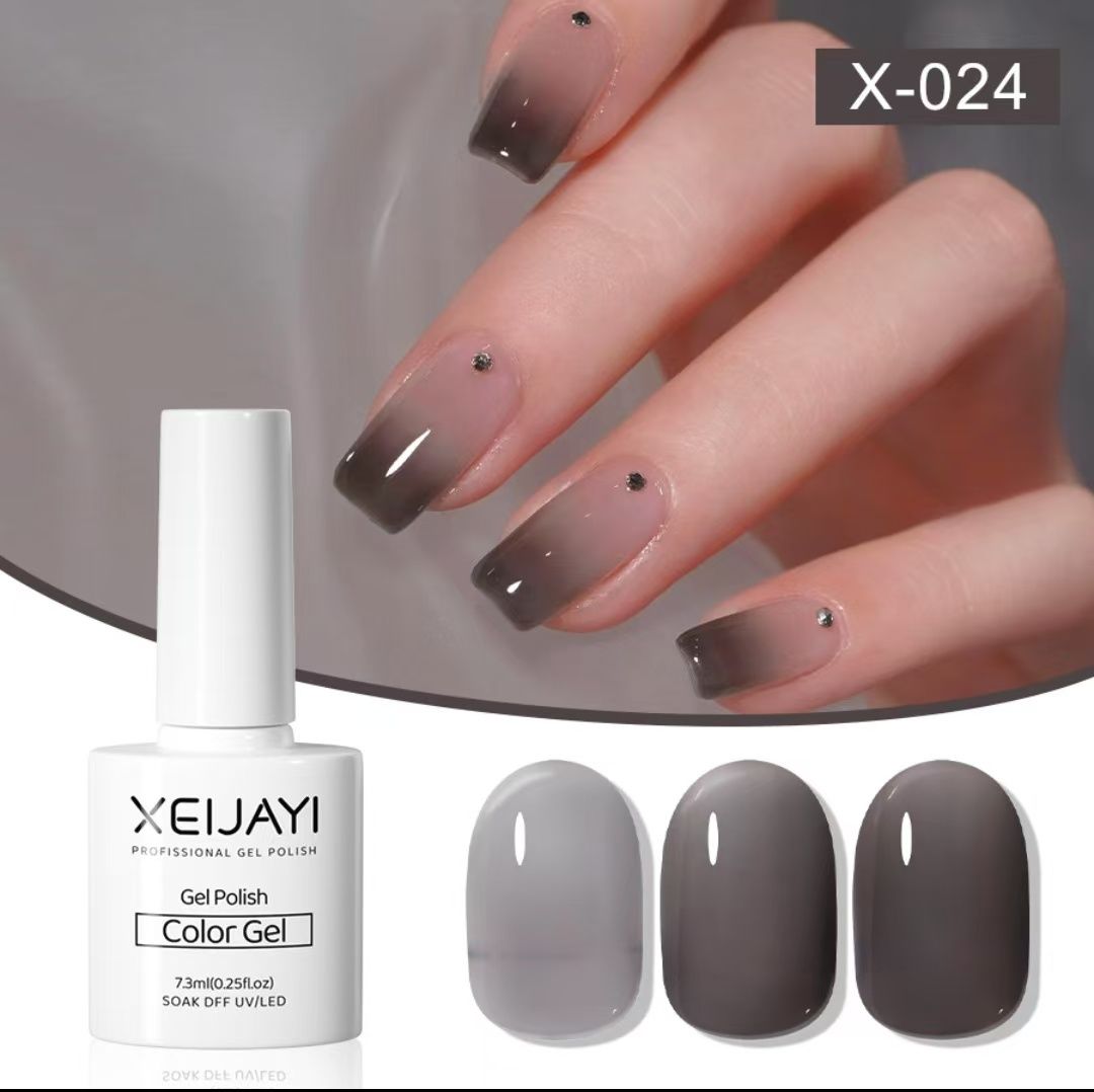 1PCS New Nail Salon Exclusive Nude Ice Transparent Cherry Red and White Gel Nail Polish Adhesive Set