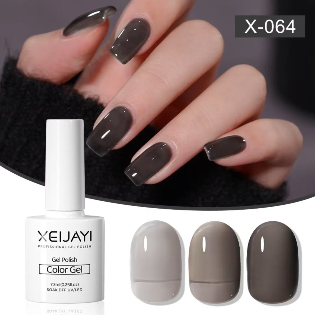 1PCS New Nail Salon Exclusive Nude Ice Transparent Cherry Red and White Gel Nail Polish Adhesive Set