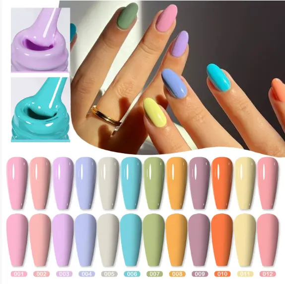 3PCS Color Cream Candy Macaron Gel Nail Polish Glue Set Nail Polish New Nail Polish Glue