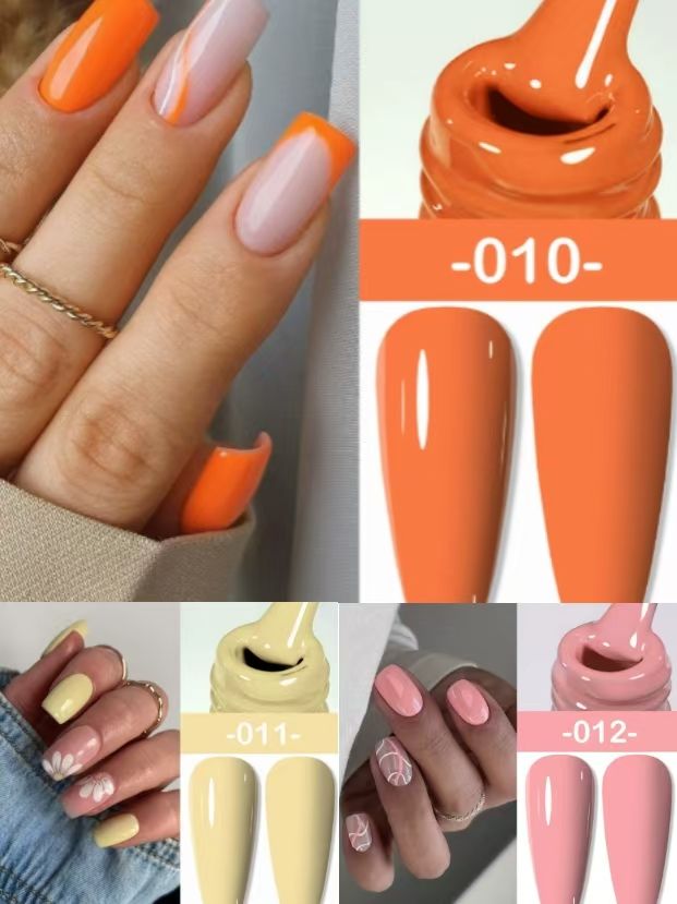 3PCS Color Cream Candy Macaron Gel Nail Polish Glue Set Nail Polish New Nail Polish Glue