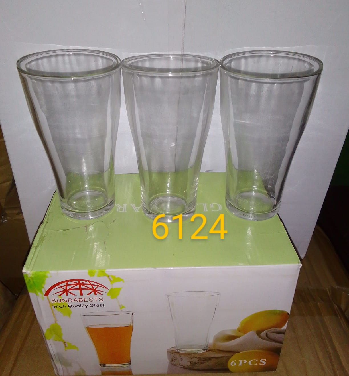 SUNDABESTS Set Of 6 Water/Juice/Cocktail Glass 330ml