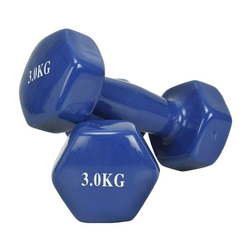 CLEARANCE OFFER 3kgs PAIR Dumbell Sets Weight Neoprene Shaped Soft Dumb Bell