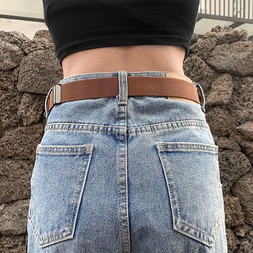 Buckle-Free Belt Adjustable Stretch Elastic Waist Band Invisible Belts Women Men Jean Pants Dress No Buckle Easy To Wear