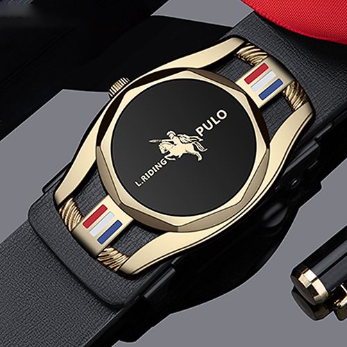 2024 Men's Belt Business Leather Belt Alloy Automatic Buckle Youth Personality Belt Brand Luxury Design Waist Belts Male Strap Belts Fashion Accessories