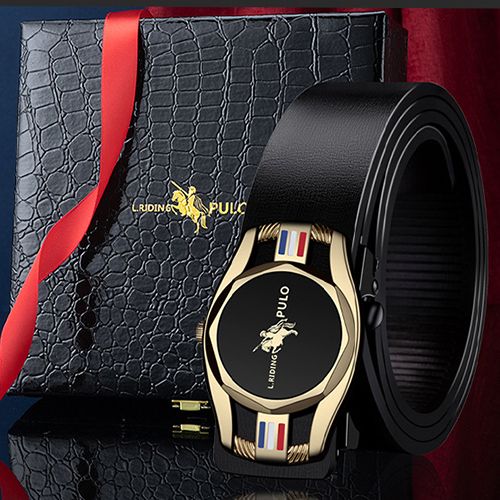 2024 Men's Belt Business Leather Belt Alloy Automatic Buckle Youth Personality Belt Brand Luxury Design Waist Belts Male Strap Belts Fashion Accessories