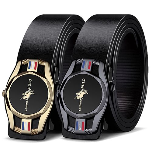 2024 Men's Belt Business Leather Belt Alloy Automatic Buckle Youth Personality Belt Brand Luxury Design Waist Belts Male Strap Belts Fashion Accessories