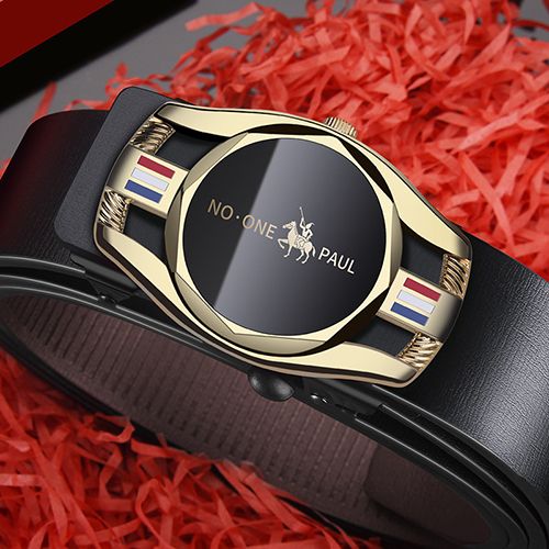 2024 Men's Belt Business Leather Belt Alloy Automatic Buckle Youth Personality Belt Brand Luxury Design Waist Belts Male Strap Belts Fashion Accessories