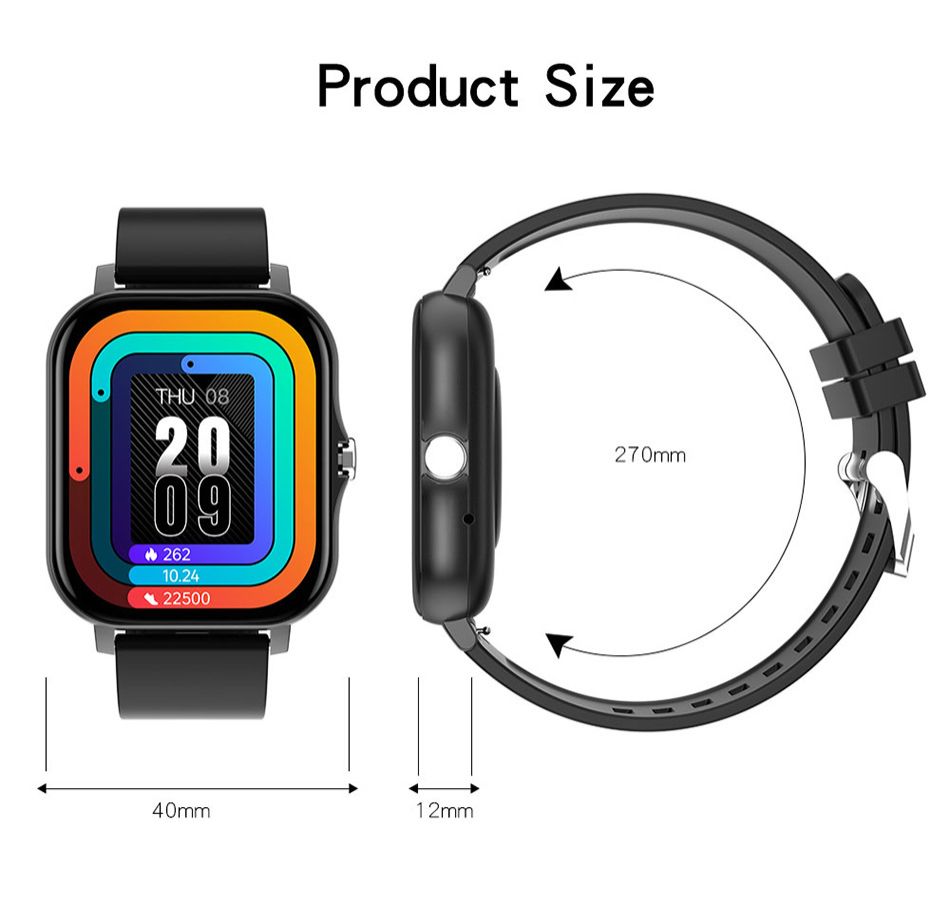 Smart Watch 2024 Fitness Bluetooth Call Connected Steel Watches Waterproof Man/Women Smartwatch Full Touch Screen Digital Sport Watch Heart Rate Fitness Tracker For Android IOS