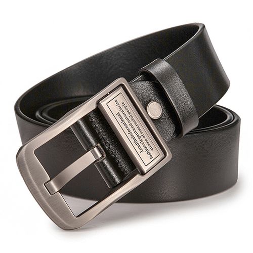 New Leather Cowhide Men's Belt Fashion Metal Alloy Pin Buckle Adult Luxury Brand Jeans Business Casual Waist Male Strap Brand