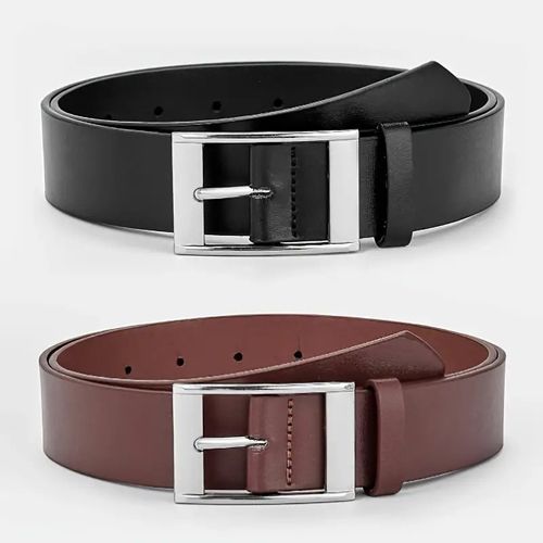 New Luxury Belt for Men PU Leather Belt Metal Pin Buckle High Quality Famous Brand Designer Waist Strap Belts for Jeans Men Belt