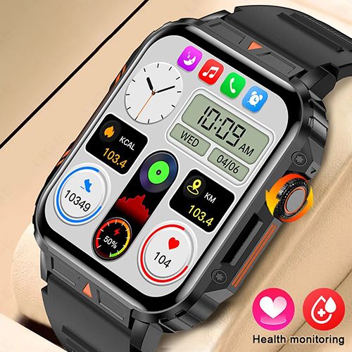 2024 New Arrivals Smartwatch 1.95 Inch Full Screen Health Monitoring Watches IP68 Waterproof Sport Fitness Tracker Bluetooth Call Smart Watch For Men Women