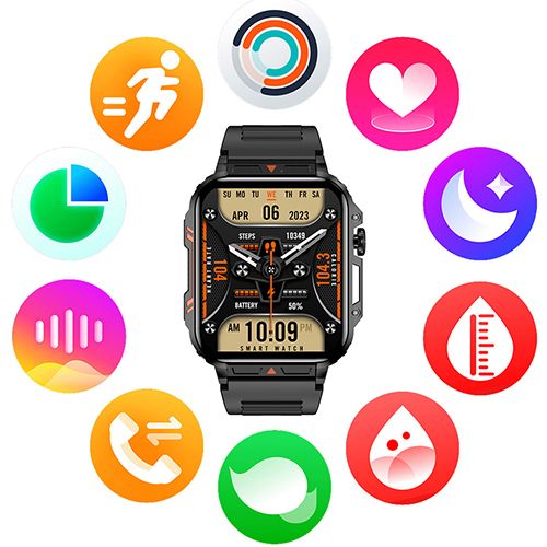 2024 New Arrivals Smartwatch 1.95 Inch Full Screen Health Monitoring Watches IP68 Waterproof Sport Fitness Tracker Bluetooth Call Smart Watch For Men Women