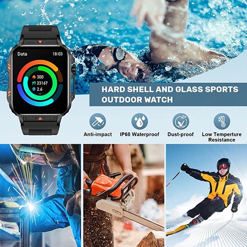 2024 New Arrivals Smartwatch 1.95 Inch Full Screen Health Monitoring Watches IP68 Waterproof Sport Fitness Tracker Bluetooth Call Smart Watch For Men Women