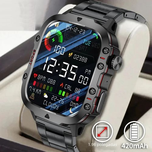 2024 New For Xiaomi Military Smart Watch Men IP68 5ATM Outdoor Sports Fitness Tracker Health Monitor 1.96" BT Call Smartwatch