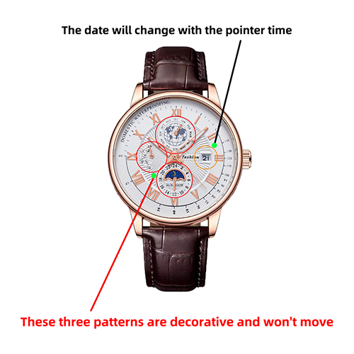 New Arrivals 2025 Men Watches Fashion Top Luxury Luminous Calendar Men's Sport Watch Quartz Male Wristwatch Moon Phase Leather Strap Wrist Watch Date Watches Man clock