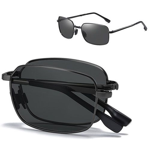 New Men Polarized Folding Sunglasses Vintage Male Outdoor Driving Cycling Sun Glasses Photochromic Eyewear