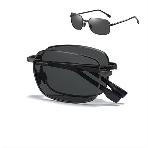 New Men Polarized Folding Sunglasses Vintage Male Outdoor Driving Cycling Sun Glasses Photochromic Eyewear