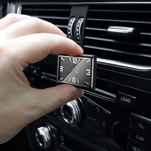 Auto Fashion Square Watch Car Clock Interior Decoration Self-adhesive Electronic Vent Clip Watch Automobile Quartz Clock Car clock luminous mini car interior digital watch quartz clock car accessories