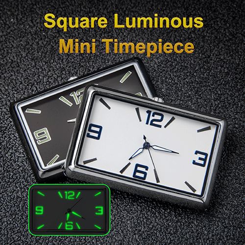 Auto Fashion Square Watch Car Clock Interior Decoration Self-adhesive Electronic Vent Clip Watch Automobile Quartz Clock Car clock luminous mini car interior digital watch quartz clock car accessories