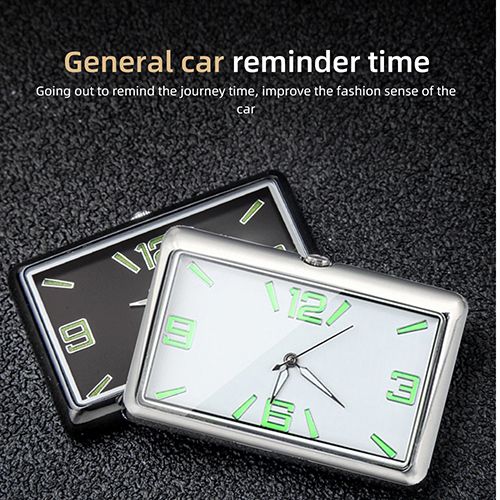 Auto Fashion Square Watch Car Clock Interior Decoration Self-adhesive Electronic Vent Clip Watch Automobile Quartz Clock Car clock luminous mini car interior digital watch quartz clock car accessories