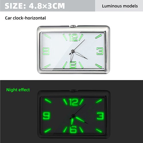Auto Fashion Square Watch Car Clock Interior Decoration Self-adhesive Electronic Vent Clip Watch Automobile Quartz Clock Car clock luminous mini car interior digital watch quartz clock car accessories