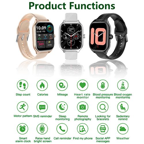New Smart Watch Bluetooth Call Custom Wallpaper Intelligent Reminder Blood Oxygen Monitoring Sport Mode Smartwatch For Men Women