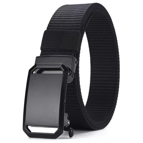 New Arrivals Men's Belt Automatic Metal Buckle Nylon Webbing Outdoor Work Tactical Belt Toothless Automatic Buckle Casual Sports Canvas Belts Military Training Pants Belt For Men High Quality  Nylon S