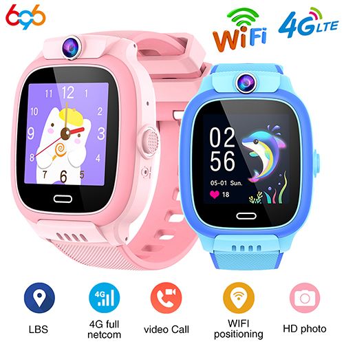 Children 1.44 Inch Video Call Smart Watch SOS Kids WIFI Location Phone Watches Waterproof Calculator Student 4G Smartwatch