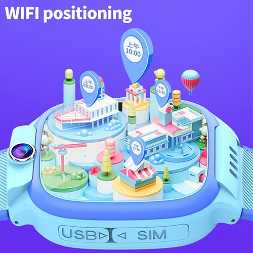 Children 1.44 Inch Video Call Smart Watch SOS Kids WIFI Location Phone Watches Waterproof Calculator Student 4G Smartwatch