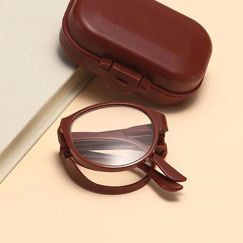 Anti Blue Light Reading Glasses Folding Round Frame Presbyopia Glasses for Women and Men +1.0 To +4.0
