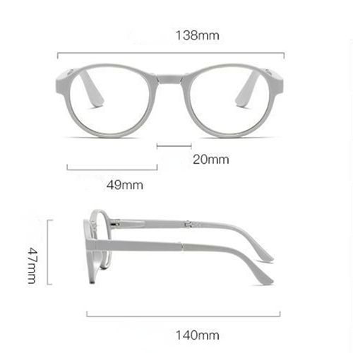 Anti Blue Light Reading Glasses Folding Round Frame Presbyopia Glasses for Women and Men +1.0 To +4.0