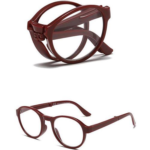 Anti Blue Light Reading Glasses Folding Round Frame Presbyopia Glasses for Women and Men +1.0 To +4.0