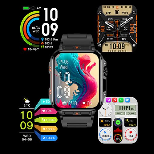 2024 New Arrivals Smartwatch 1.95 Inch Full Screen Health Monitoring Watches IP68 Waterproof Sport Fitness Tracker Bluetooth Call Smart Watch For Men Women