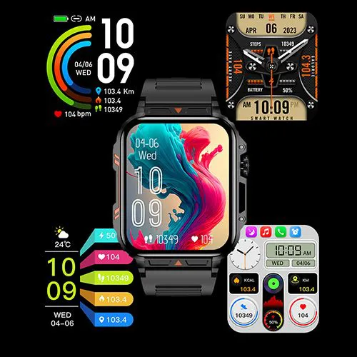 2024 New Arrivals Smartwatch 1.95 Inch Full Screen Health Monitoring Watches IP68 Waterproof Sport Fitness Tracker Bluetooth Call Smart Watch For Men Women