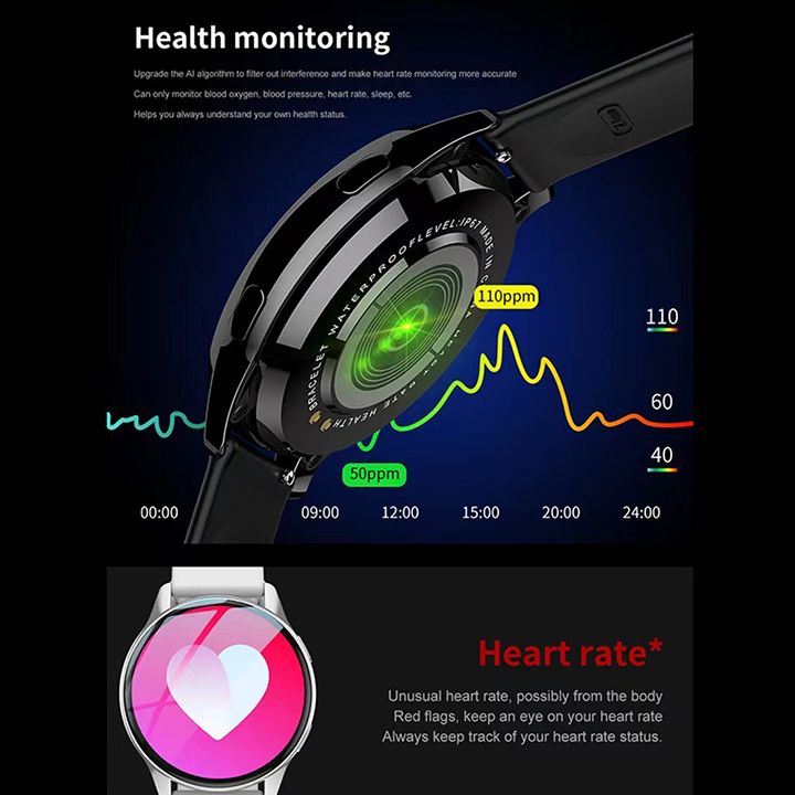 New Arrivals Bluetooth Call Smart Watch HeartRate Blood Pressure Monitoring Smartwatches Waterproof Men Smartwatch Health Sport Bracelet Fitness Tracker Heart Rate Smart Monitor Watch Women Men Gift