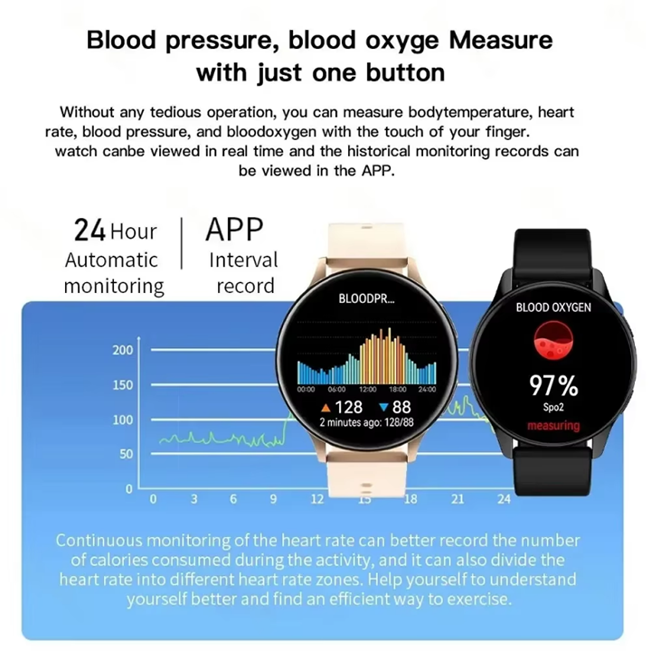 New Arrivals Bluetooth Call Smart Watch HeartRate Blood Pressure Monitoring Smartwatches Waterproof Men Smartwatch Health Sport Bracelet Fitness Tracker Heart Rate Smart Monitor Watch Women Men Gift