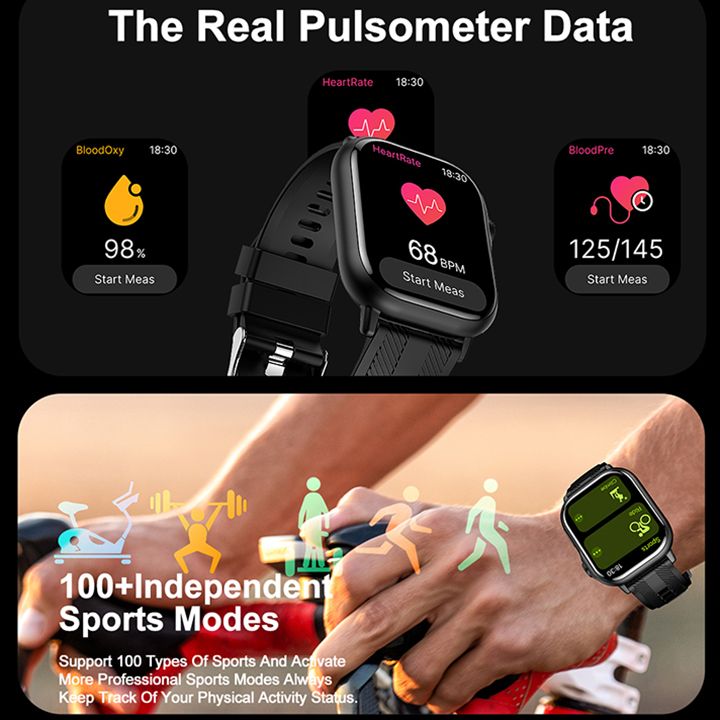 2025 Smartwatch Health Monitoring Watches Waterproof Sport Fitness Bracelet New Arrivals Smart Watch Bluetooth Calling Heart Rate Monitor Smart Watch For Smart Phones