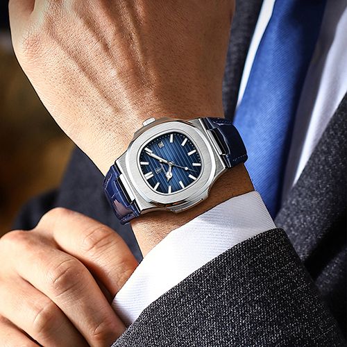 POEDAGAR Men watches Luxury Brand Square Watches Waterproof Luminous Date Quartz Watches Men's Wristwatch Leather Sports Watch High Quality Luminous Calendar Full-automatic Wrist Watch