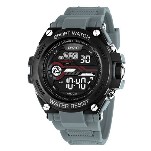 New Men's Outdoor Mountaineering Sports Watch Fashion Watch Student Multi-function Luminous Alarm Timing Electronic Watch