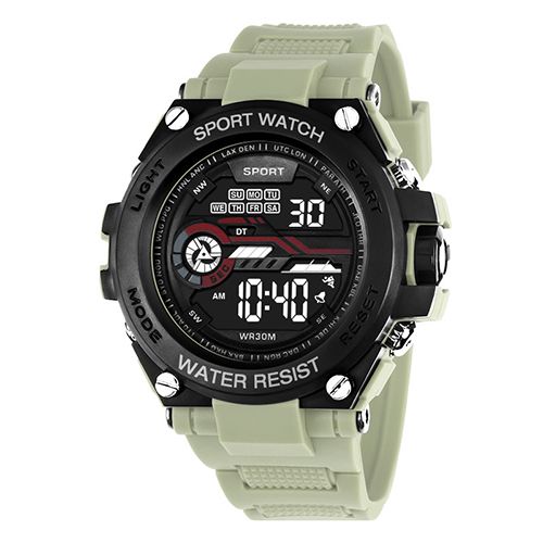New Men's Outdoor Mountaineering Sports Watch Fashion Watch Student Multi-function Luminous Alarm Timing Electronic Watch