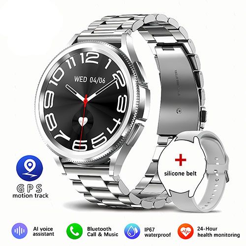 2025 New For Samsung Galaxy Watch 6 Smartwatch AMOLED Always On Display Bluetooth Call GPS NFC Smart Watch Men Android IOS