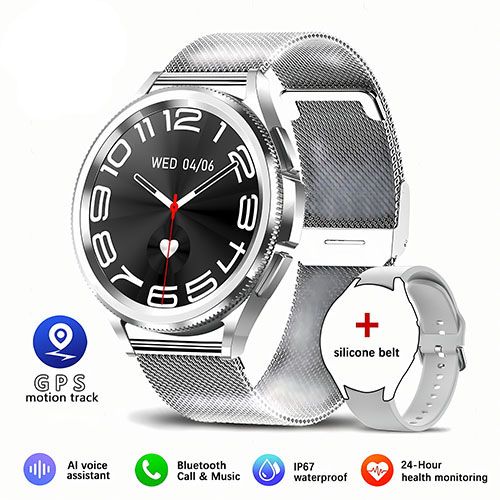 2025 New For Samsung Galaxy Watch 6 Smartwatch AMOLED Always On Display Bluetooth Call GPS NFC Smart Watch Men Android IOS
