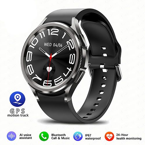 2025 New For Samsung Galaxy Watch 6 Smartwatch AMOLED Always On Display Bluetooth Call GPS NFC Smart Watch Men Android IOS