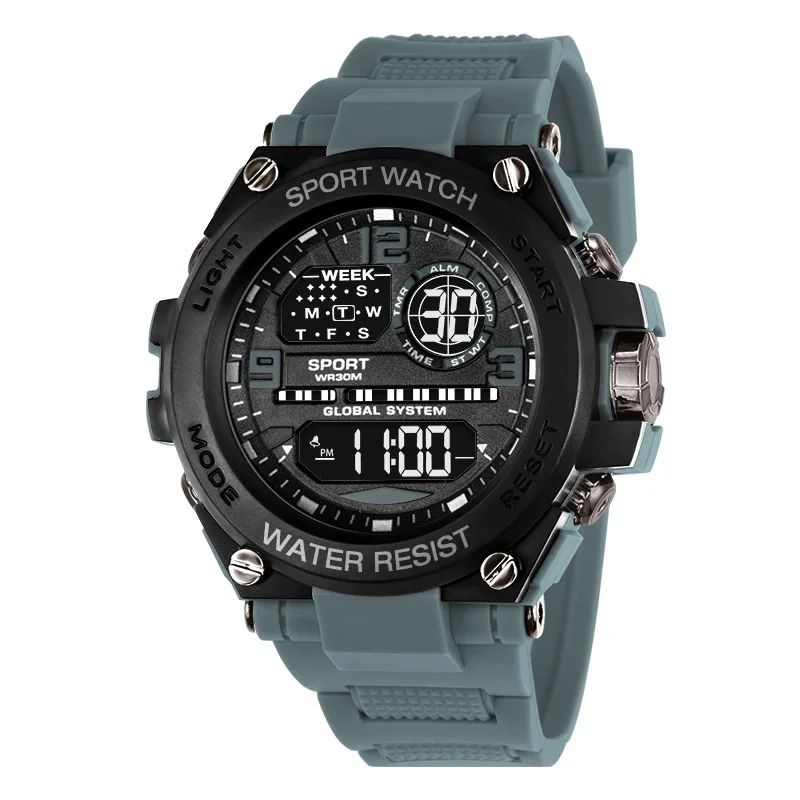 Men Watch Outdoor Sport Watches Multifunction Electronic Watches  Anti Drop and Shock-absorbing Wristwatches, Chrono Waterproof Men Watches Led Digital Watch