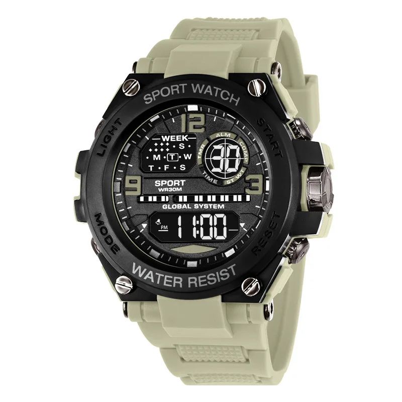 Men Watch Outdoor Sport Watches Multifunction Electronic Watches  Anti Drop and Shock-absorbing Wristwatches, Chrono Waterproof Men Watches Led Digital Watch
