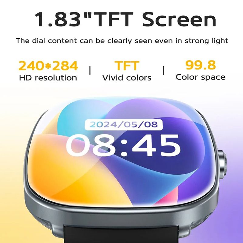 T99Max Smart Watch Full Touch Screen Heart Rate/Blood Pressure/Blood Oxyge Monitor Smart Bracelet Wristband IP68 Waterproof Smartwatch Bluetooth Talk Sports Fitness Watch With Multiple Sports Modes