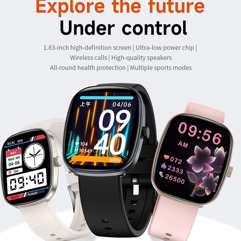 T99Max Smart Watch Full Touch Screen Heart Rate/Blood Pressure/Blood Oxyge Monitor Smart Bracelet Wristband IP68 Waterproof Smartwatch Bluetooth Talk Sports Fitness Watch With Multiple Sports Modes