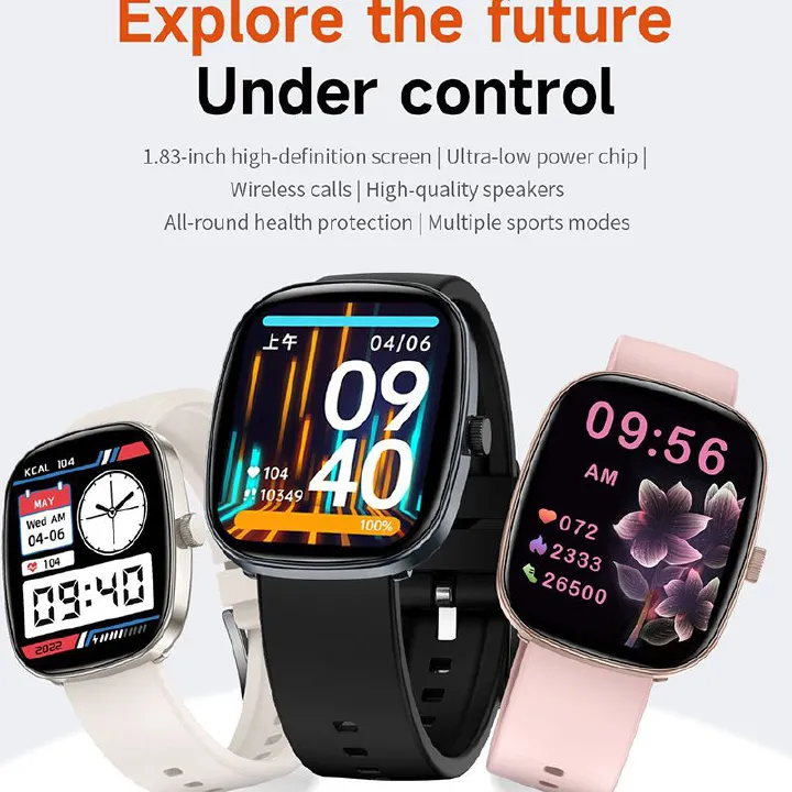 T99Max Smart Watch Full Touch Screen Heart Rate/Blood Pressure/Blood Oxyge Monitor Smart Bracelet Wristband IP68 Waterproof Smartwatch Bluetooth Talk Sports Fitness Watch With Multiple Sports Modes